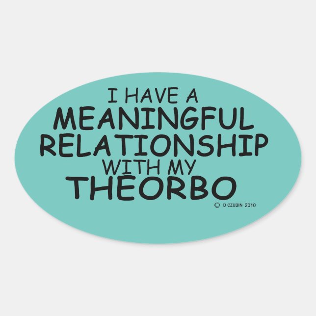 Bedeutende Beziehung Theorbo Oval Sticker (Vorderseite)