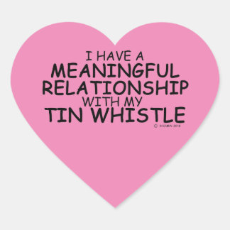Bedeutende Beziehung Tin Whistle Heart Sticker
