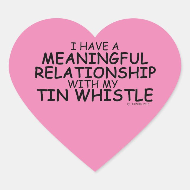Bedeutende Beziehung Tin Whistle Heart Sticker (Vorderseite)