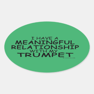 Bedeutende Beziehung Trumpet Oval Sticker