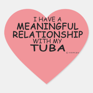 Bedeutende Beziehung Tuba Heart Sticker