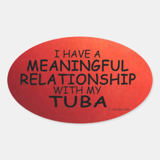 Bedeutende Beziehung Tuba Oval Sticker