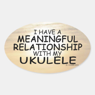 Bedeutende Beziehung Ukulele Oval Sticker