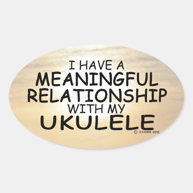 Bedeutende Beziehung Ukulele Oval Sticker (Vorderseite)