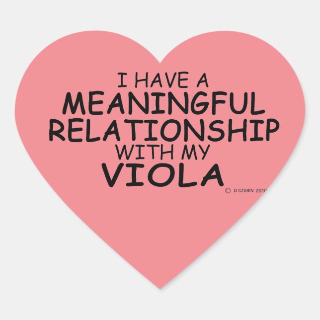 Bedeutende Beziehung Viola Heart Sticker (Vorderseite)