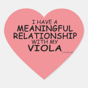 Bedeutende Beziehung Viola Heart Sticker