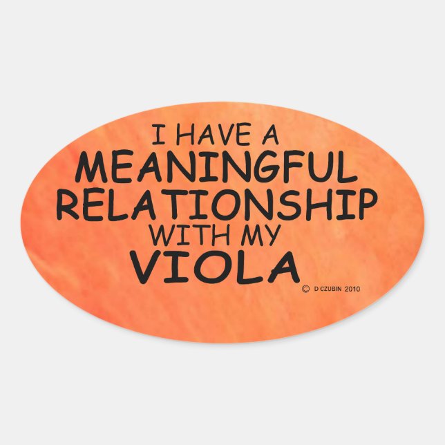 Bedeutende Beziehung Viola Oval Sticker (Vorderseite)