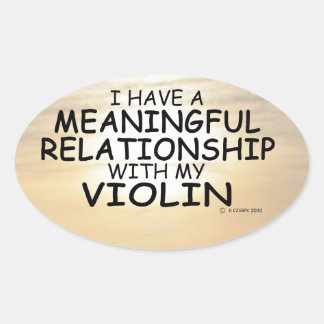 Bedeutende Beziehung Violin Oval Sticker