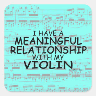 Bedeutende Beziehung Violin Square Sticker