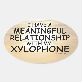 Bedeutende Beziehung Xylophone Oval Sticker
