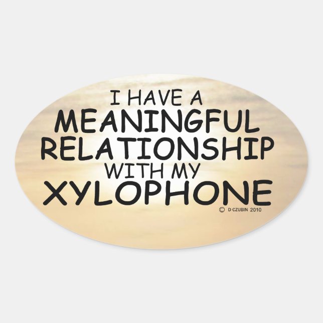 Bedeutende Beziehung Xylophone Oval Sticker (Vorderseite)