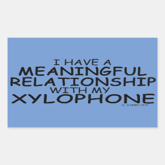 Bedeutende Beziehung Xylophone rechteckige Stic Rechteckiger Aufkleber