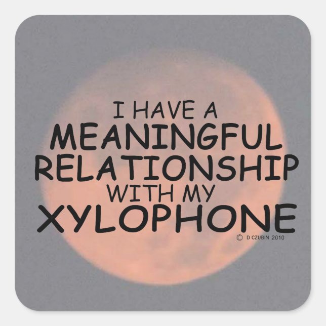 Bedeutende Beziehung Xylophone Square Sticker (Vorderseite)