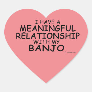 Bedeutende Beziehungen Banjo Heart Sticker
