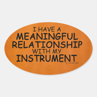 Bedeutende Beziehungsinstrument Oval Sticker