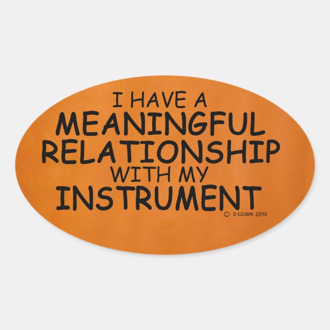Bedeutende Beziehungsinstrument Oval Sticker (Vorderseite)