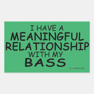 Bedeutende Relationship Bass Rectangle Sticker