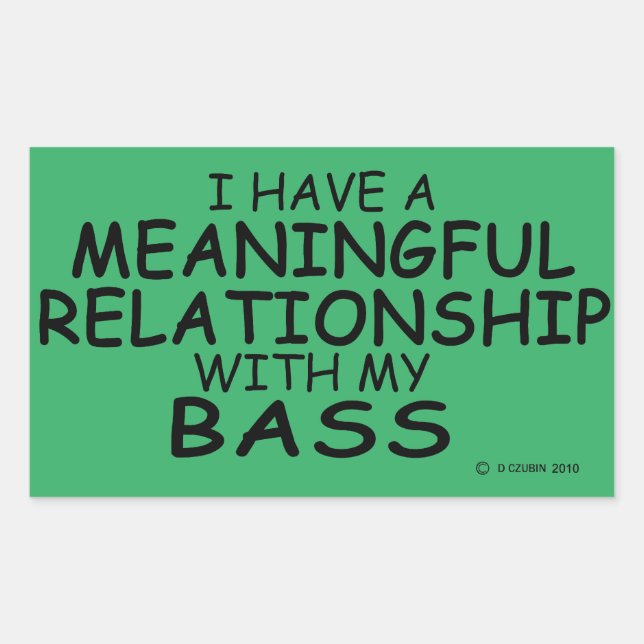 Bedeutende Relationship Bass Rectangle Sticker (Vorderseite)