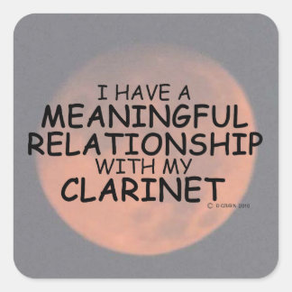 Bedeutende Relationship Clarinet Square Sticker