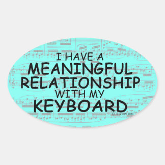 Bedeutende Relationship Keyboard Oval Sticker