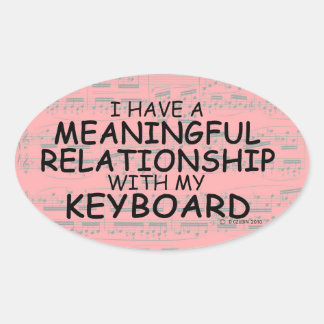 Bedeutende Relationship Keyboard Oval Sticker