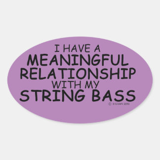 Bedeutende Relationship String Bass Oval Sticker