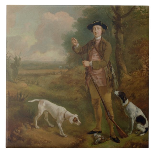 Bedeutender John Dade (1726-1811) von Tannington, Fliese (Vorderseite)