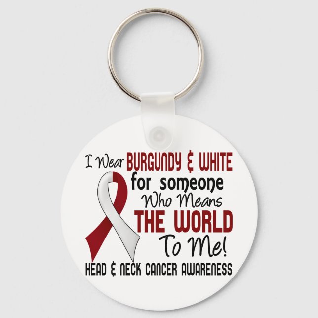 Bedeutet die Welt für mich 2 Kopf-und Nackenkrebs Schlüsselanhänger (Vorderseite)