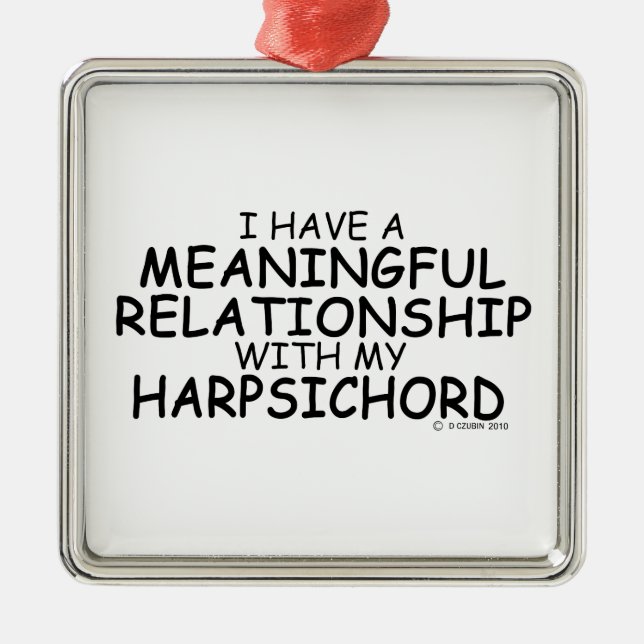 Bedeutsame Beziehung Harpsichord Ornament Aus Metall (Vorne)