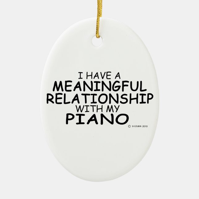 Bedeutsame Beziehung Piano Keramikornament (Vorne)
