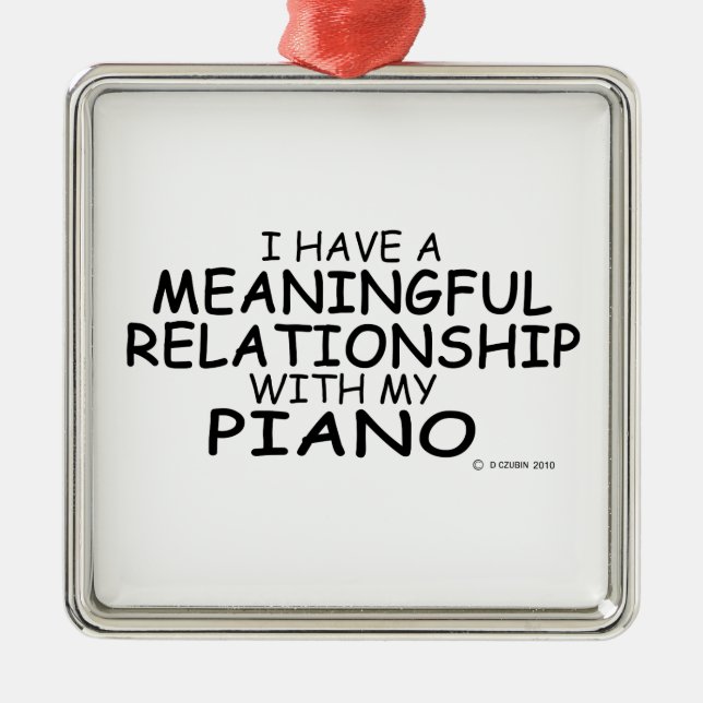 Bedeutsame Beziehung Piano Silbernes Ornament (Vorne)