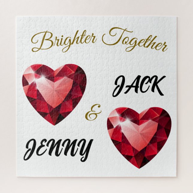 Bedeutsames Geschenk für sie – Elegante Liebe Puzzle (Vertikal)