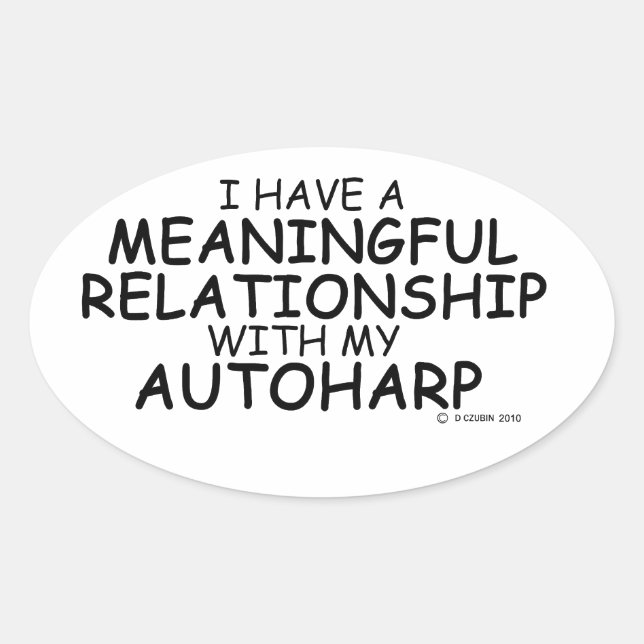 Bedeutung der Beziehung Autoharp Ovaler Aufkleber (Vorderseite)