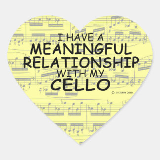 Bedeutung der Beziehung Cello Heart Aufkleber