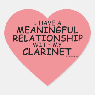 Bedeutung der Beziehung Klarinette Heart Sticker