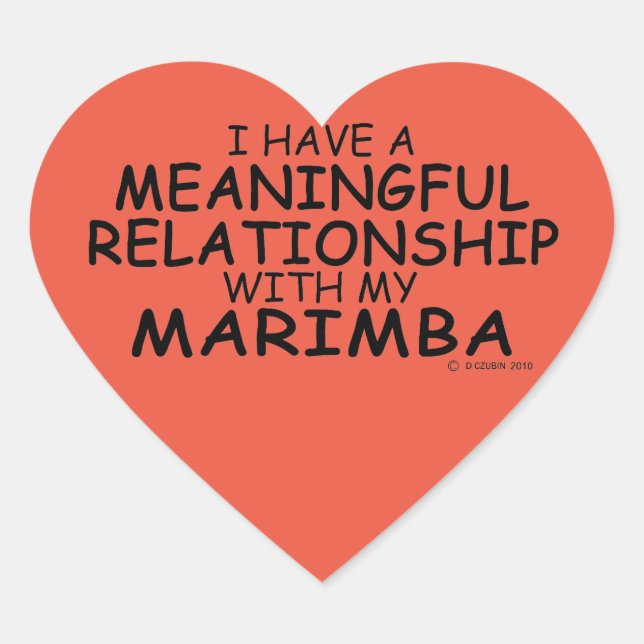 Bedeutung der Beziehung Marimba Heart Sticker (Vorderseite)