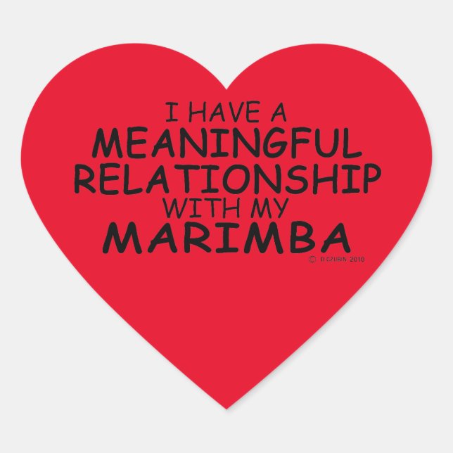 Bedeutung der Beziehung Marimba Heart Sticker (Vorderseite)
