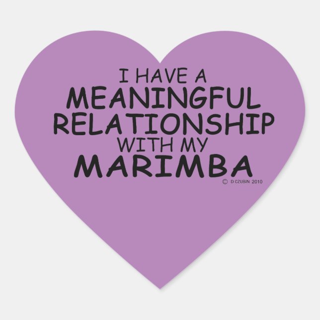 Bedeutung der Beziehung Marimba Heart Sticker (Vorderseite)