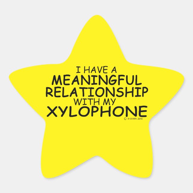 Bedeutung der Beziehung Xylophone Star Sticker (Vorderseite)