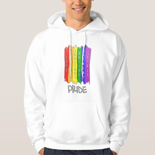Bedeutung der LGBT-Flagge Hoodie (Vorderseite)