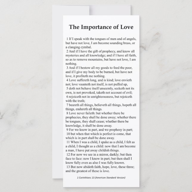 Bedeutung der Liebe-Gebetskarte (Vorderseite)