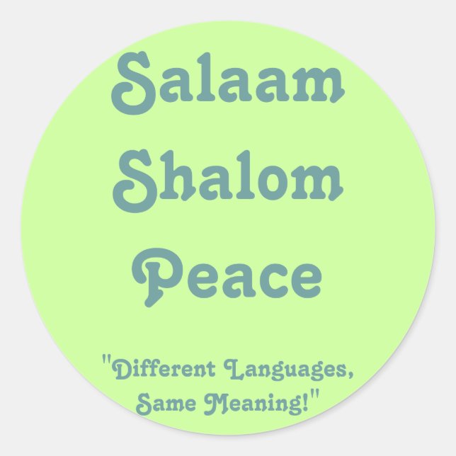 Bedeutung des Friedensklebers Runder Aufkleber (Vorderseite)