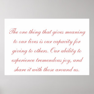 Bedeutung des Lebenplakats Poster