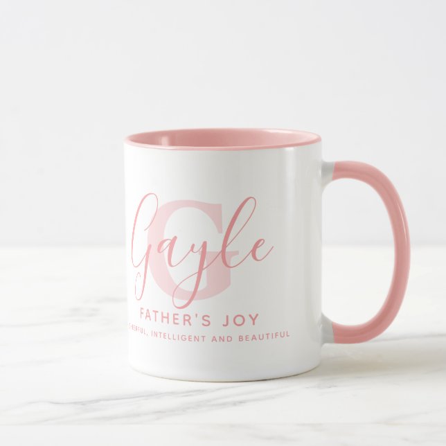 Bedeutung des Namens Gayle und Monogramm in zarter Tasse (Rechts)