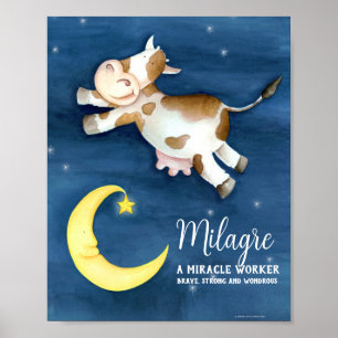 Bedeutung des Namens Milagre Whimsy-Kuh-Kunst über Poster