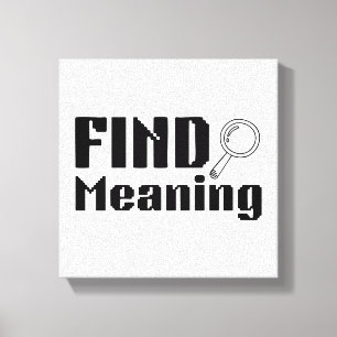 Bedeutung finden – Vintage-Typografie mit Lupe Leinwanddruck