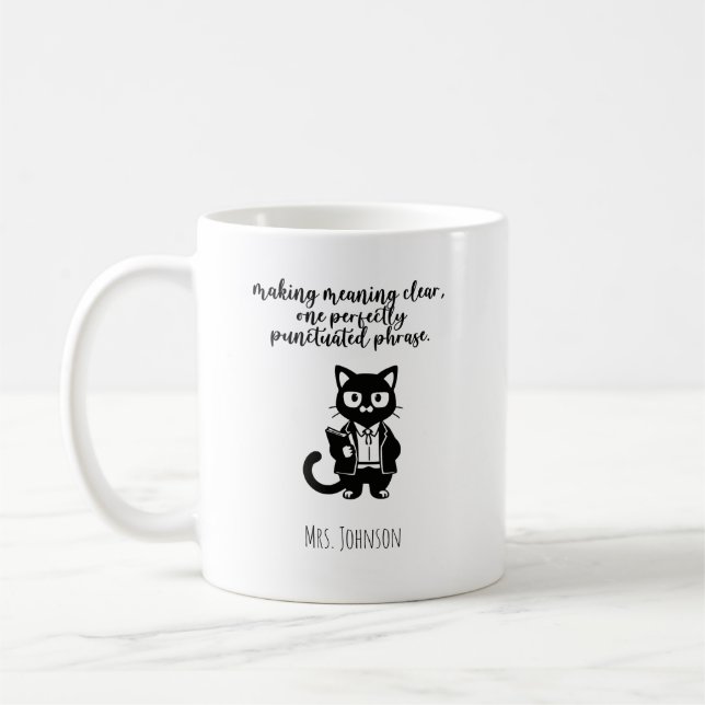 Bedeutung klar Perfekt interpungierte Phrase Gramm Kaffeetasse (Links)