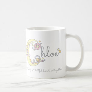 BEDEUTUNGS-Monogramm-Tasse Chloe Buchstaben C Kaffeetasse