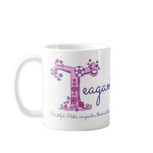 BEDEUTUNGSgekritzel-Kunst-Tasse Teagan Buchstaben