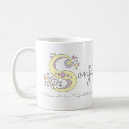BEDEUTUNGSmonogramm-Tasse Sonja Buchstaben S Tasse